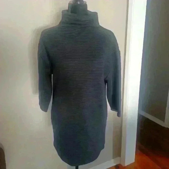 Zara Womens Black Knit Oversized Tunic Dress S - Picture 3 of 10